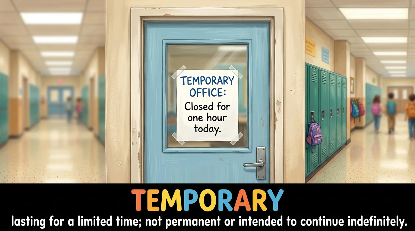 English Illustration for temporary